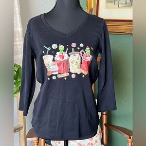 St. John's Bay Classic Black Tee